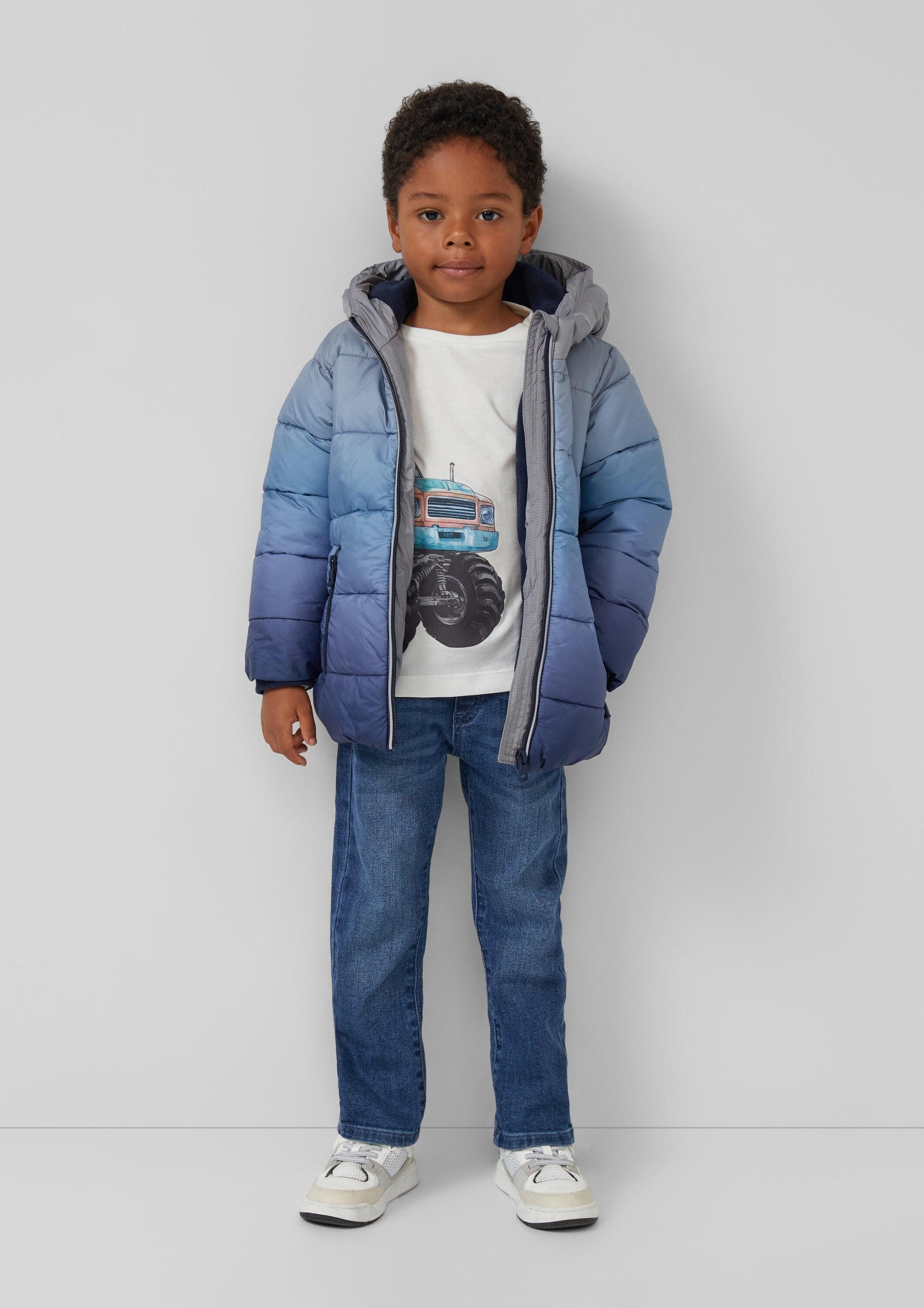 s.Oliver Funktionsjacke Outdoor-Jacke Wattierte Jacke mit Fleecefutter und Kapuze