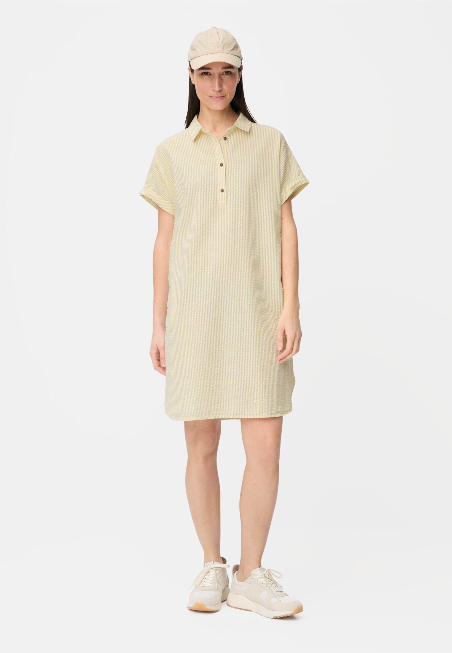 camel active Sommerkleid mit Knopfleiste Kurzarm