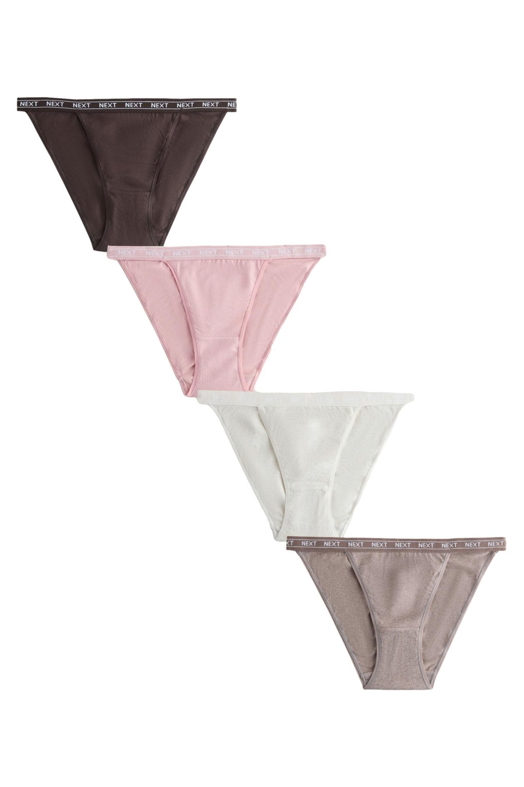 Next Tanga 4 Tangas mit Logo und hohem Baumwollanteil (4-St)