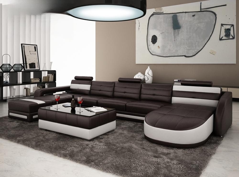 Wohnlandschaft Ecksofa Sofa Couch Polser U Form Garnitur Sofas Couchen