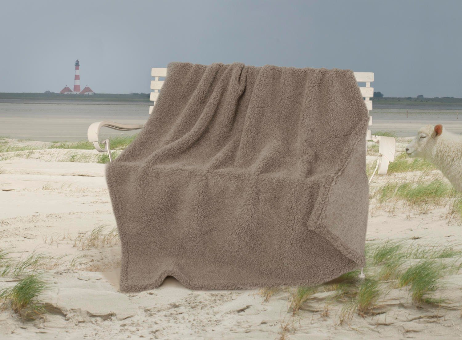 Wolldecke Wolldecke Nordsee aus 100% SSW Schafschurwolle, Wohnen und Accessoires GmbH & Co. KG