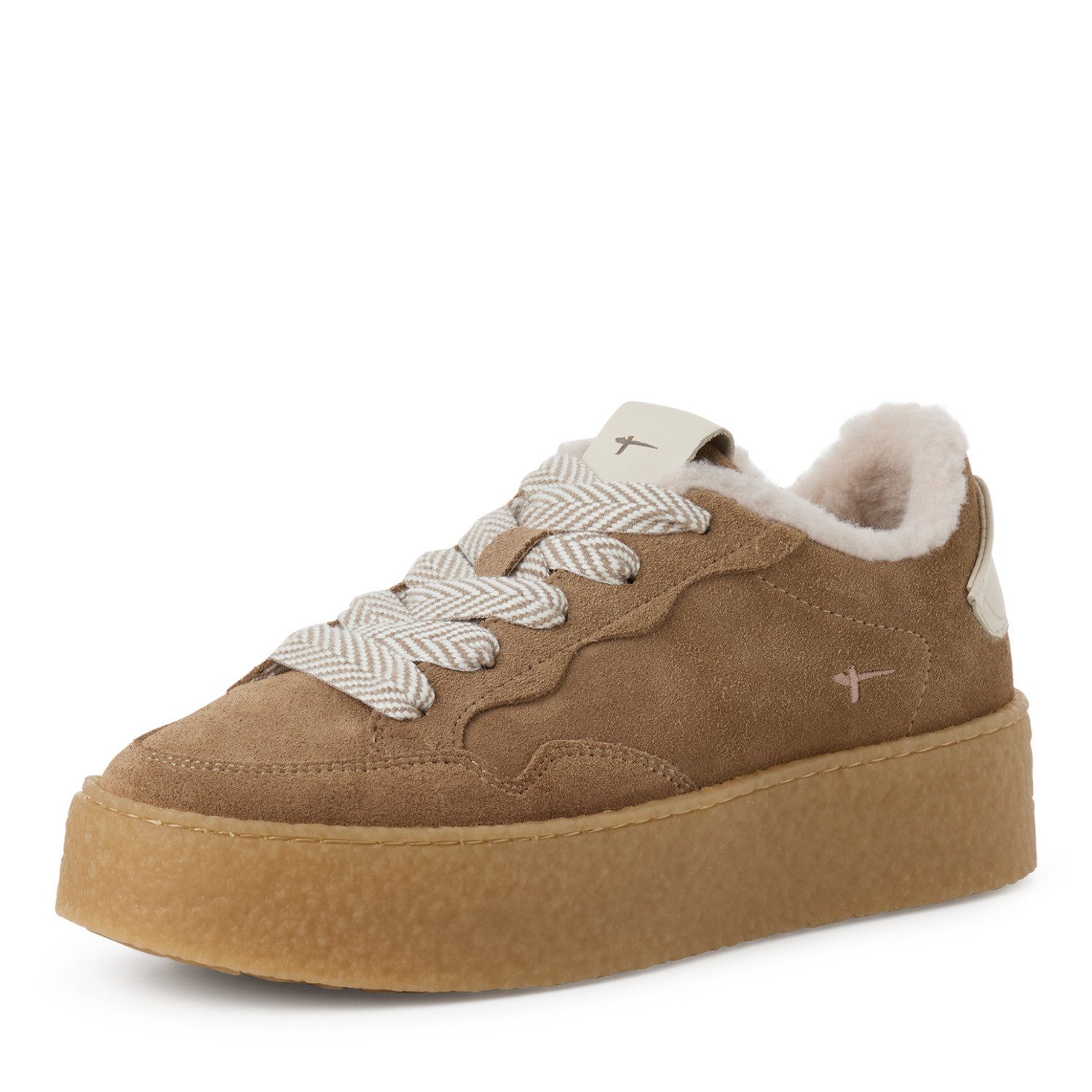 Tamaris Plateausneaker Freizeitschuh, Halbschuh, Schnürschuh mit Ziernähten
