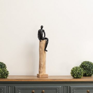 Moritz Skulptur Mann klein, Holz Deko Figuren Wohnzimmer Holzdeko Objekte Holzdekoration