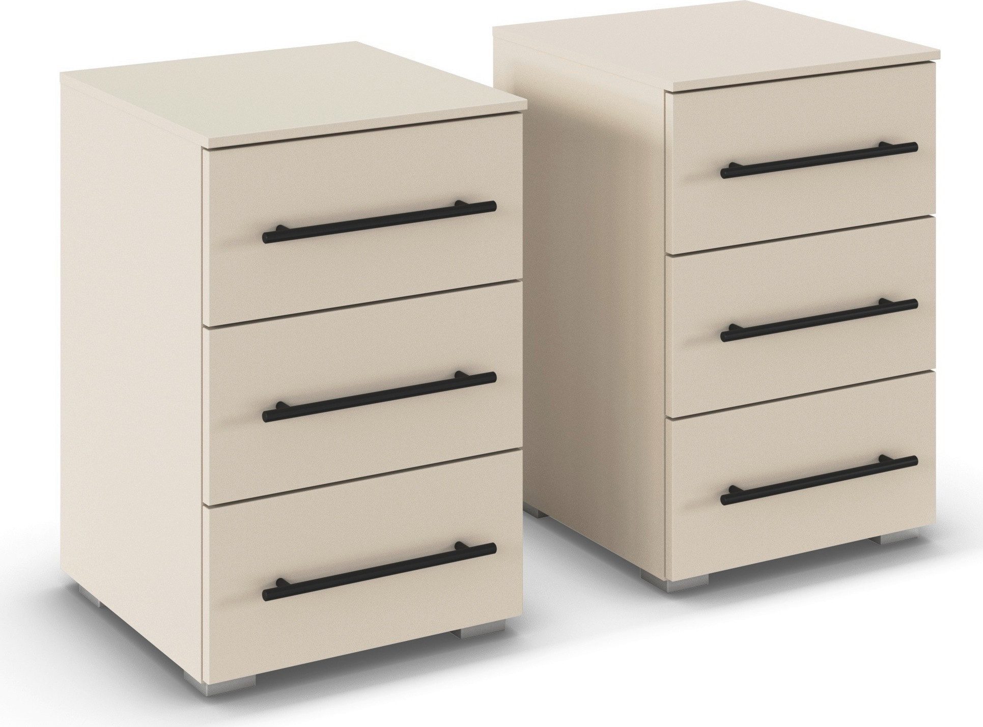 OTTO home Nachtkommode Nachttisch Nachtschrank Schubladen Sideboard Schubladenkommode AVOLA (Set, 2 St., Breite 40 cm inkl. SOFT-CLOSE-FUNKTION mit Dekorfront), mit 3 geräumigen Schubladen für viel Stauraum MADE IN GERMANY