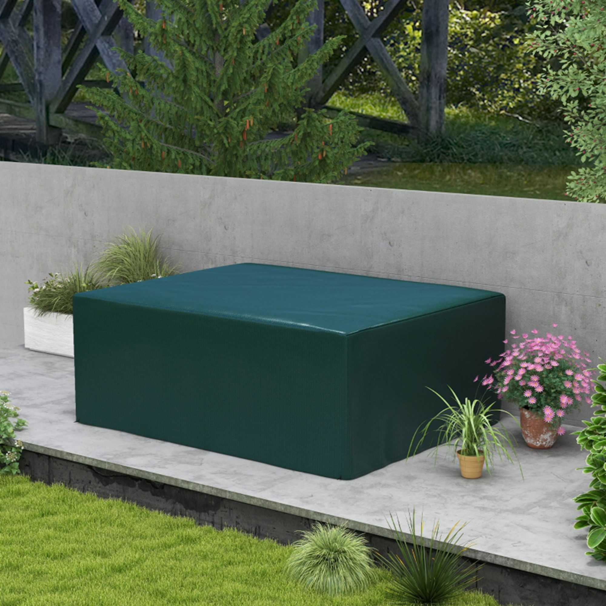 MC Star Gartenmöbel-Schutzhülle wasserdicht mit UV-Schutz PE grün 235x190x90cm (für optimalen Schutz im Freien)
