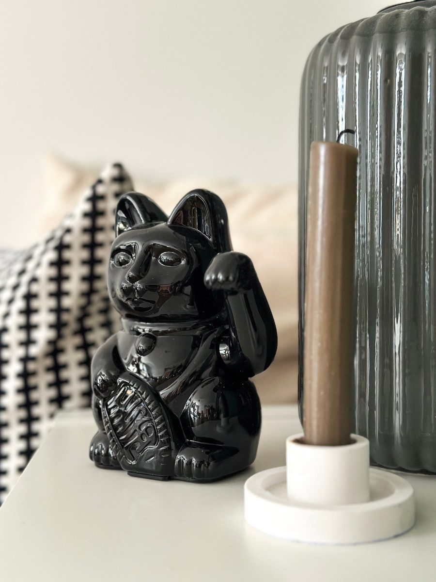 Donkey Products Dekofigur Lucky Cat Egypt Winkekatze schwarz 15cm