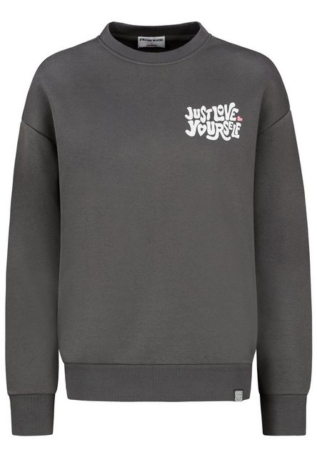 Fresh Made Sweatshirt Damen Pullover langarm mit herzlichem Backprint Sweat günstig online kaufen