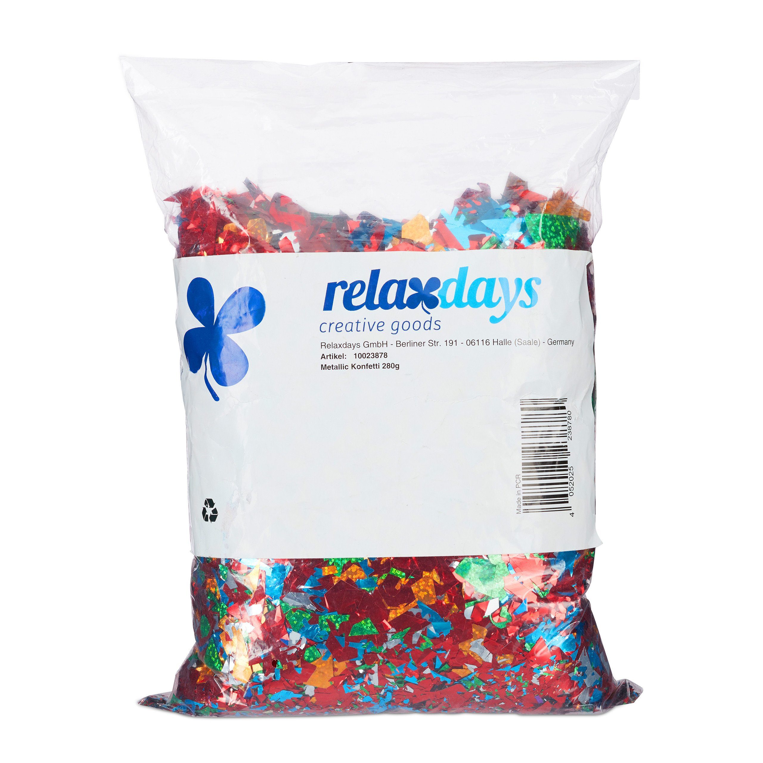 relaxdays Konfetti XXL Konfetti Sack bunt