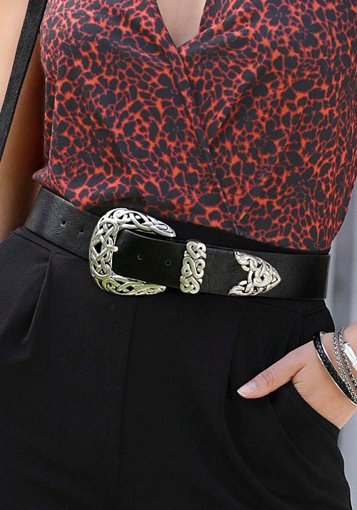 LASCANA Hüftgürtel Hosengürtel, Cowboygürtel mit Schnalle im Western Look, günstig online kaufen