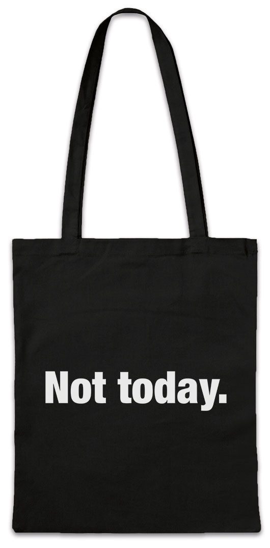 Urban Backwoods Beuteltasche Not Today Stofftasche Ausrede Faulpelz Drückeberger Faulheit Faultier (1-tlg), Slogan Spruch Motto Fun