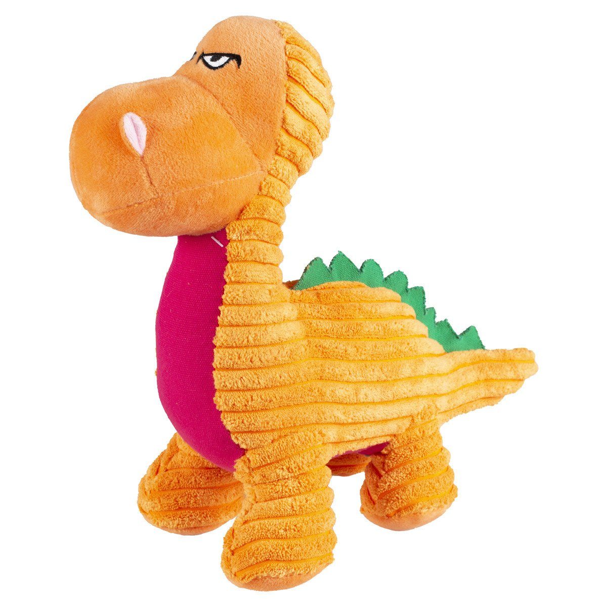 Tierkuscheltier Hundespielzeug Dino Tsintaosaurus orange