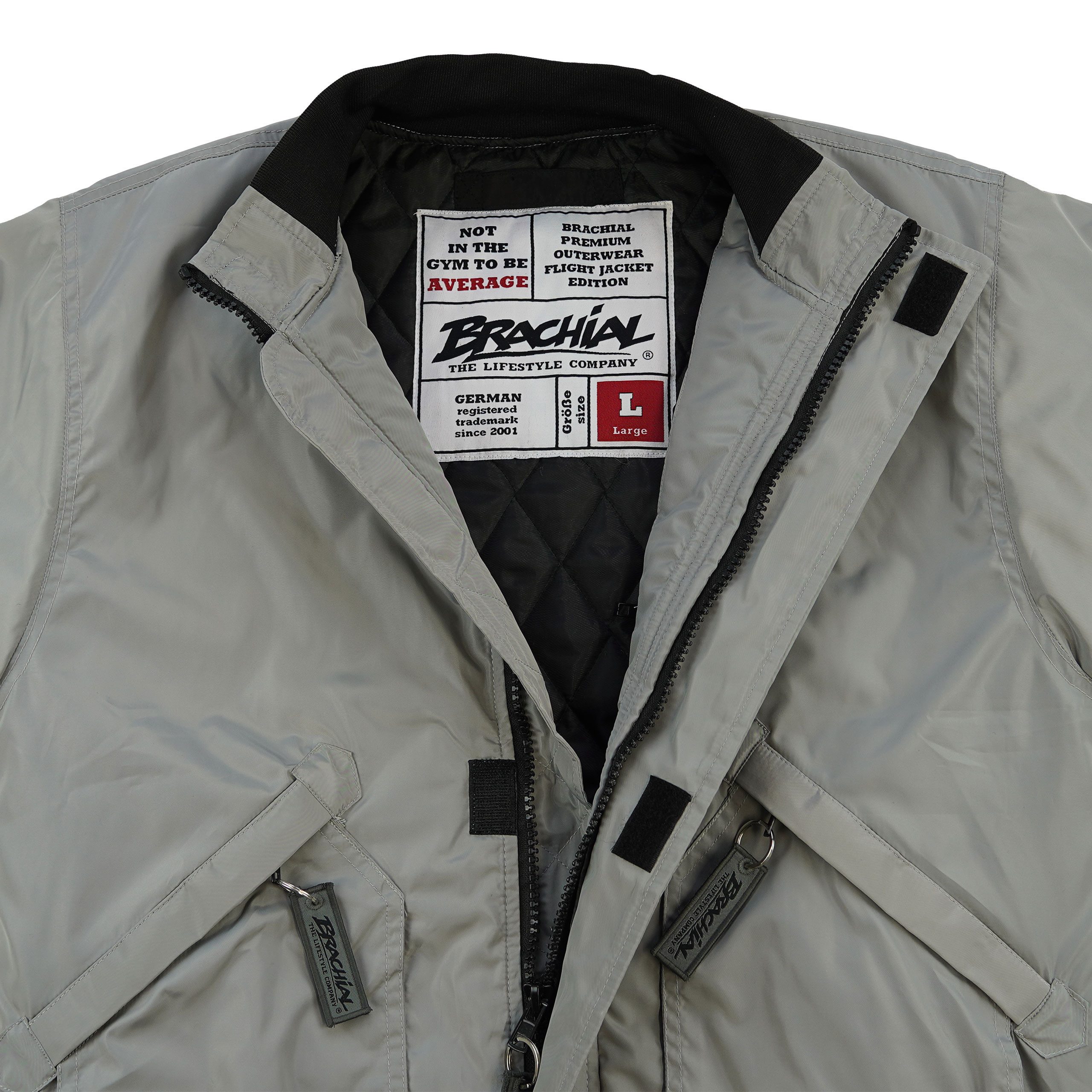 BRACHIAL THE LIFESTYLE COMPANY Bomberjacke Brachial Fliegerjacke "City" grau