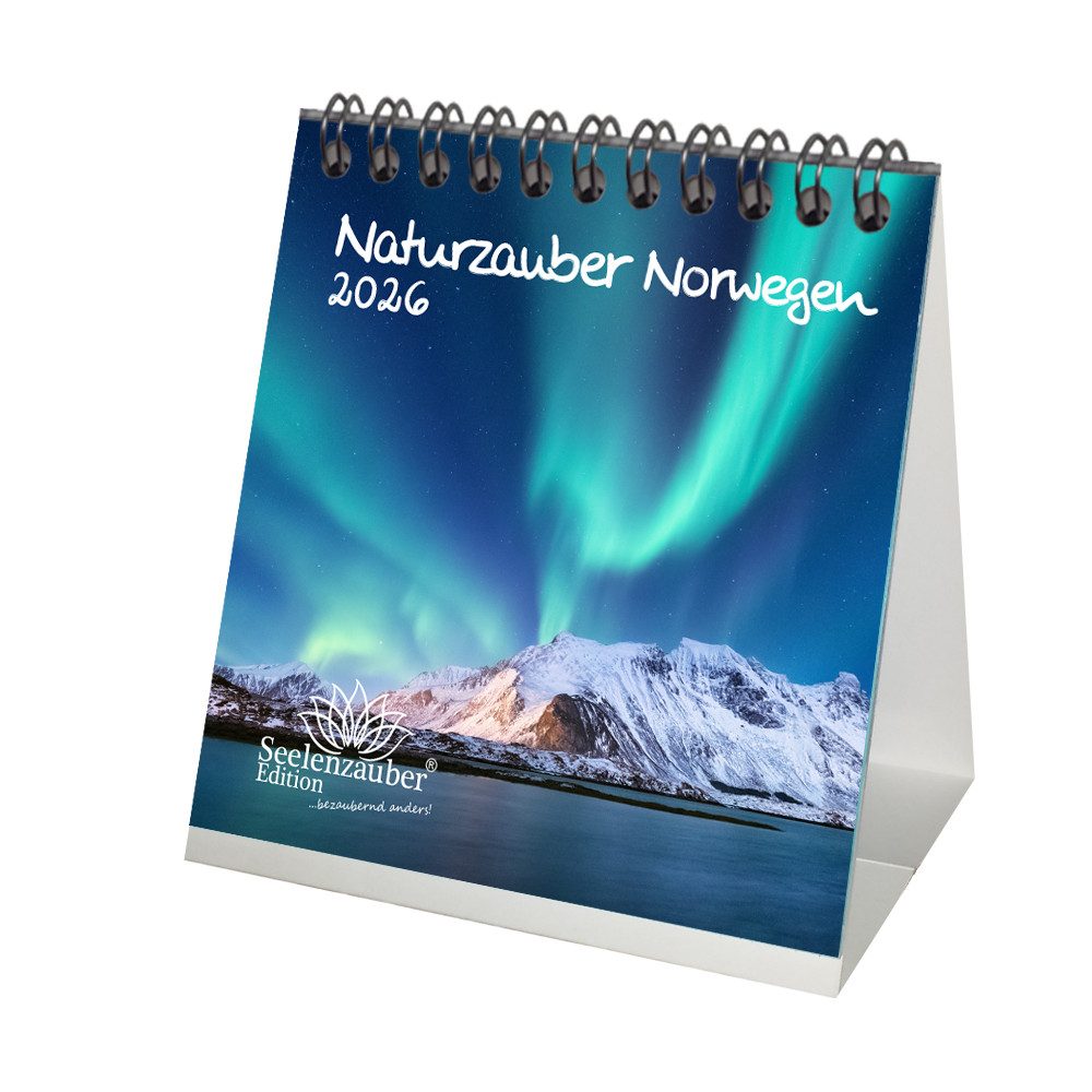 Seelenzauber Tischkalender Naturzauber Norwegen Tischkalender 10cm x 10cm für 2026 Natur Reise