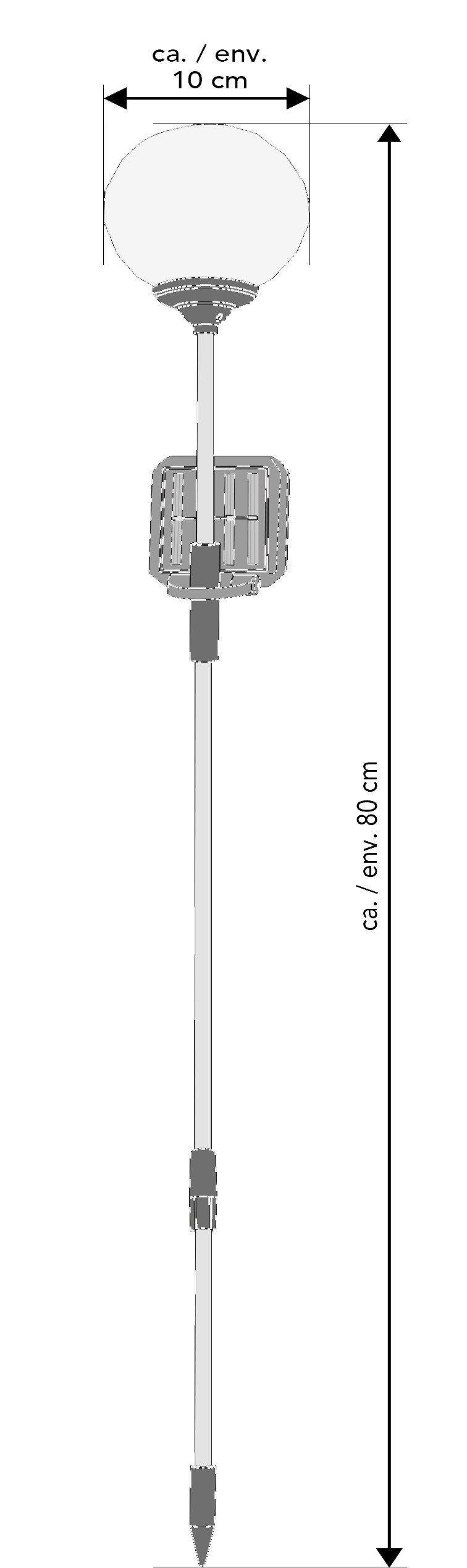 Northpoint Gartenstecker LED Solar Gartenstäbe Außenbereich günstig online kaufen