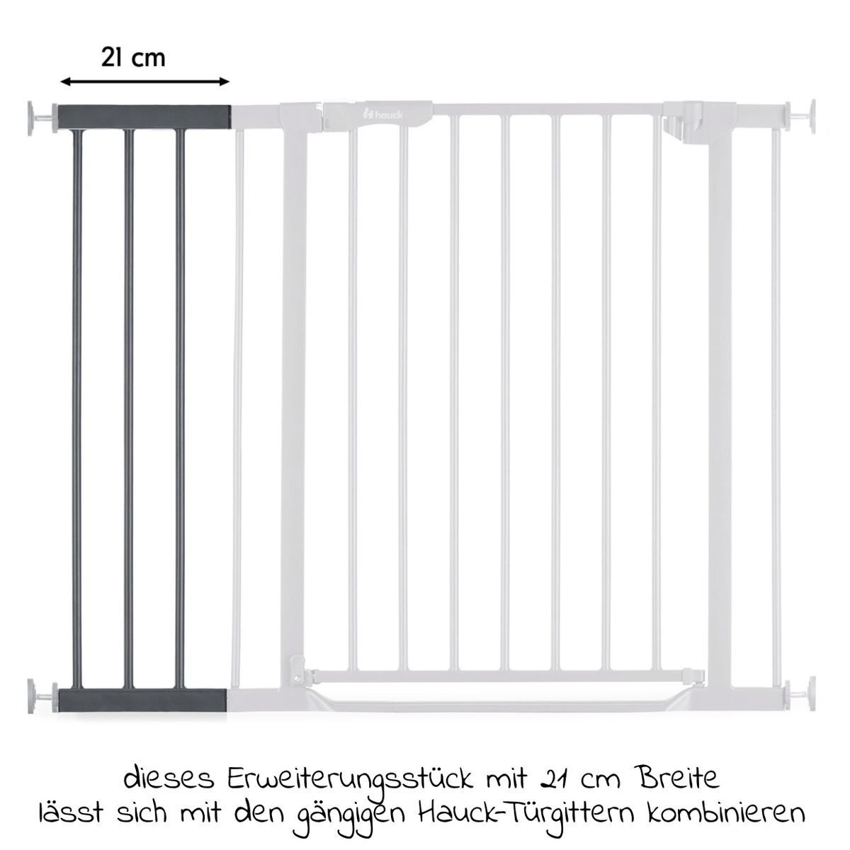Hauck Türschutzgitter Safety Gate Extensions - Dark Grey, Verlängerung für günstig online kaufen