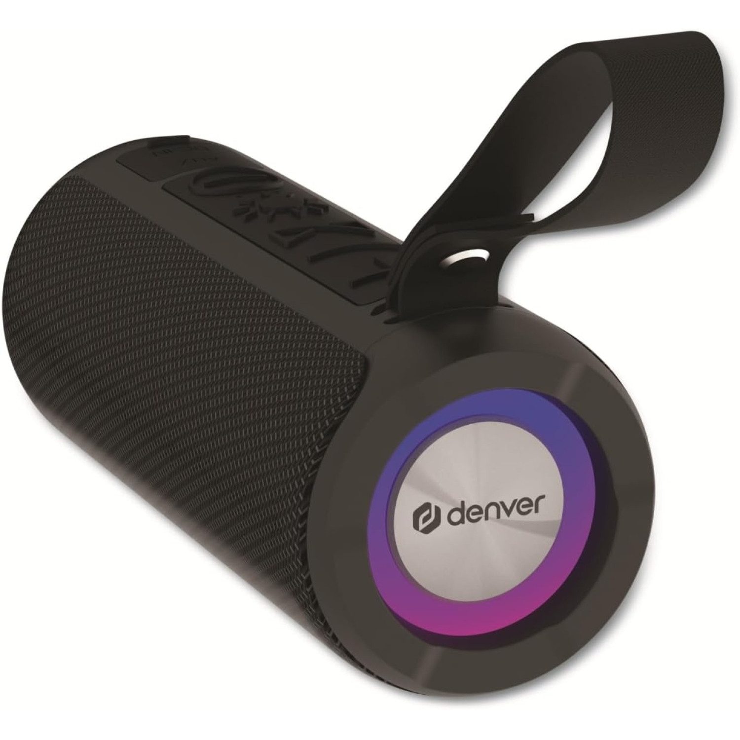 Denver Bluetooth Tragbarer Lautsprecher Musikbox LED-Farben BTV-213 SCHWARZ Bluetooth-Speaker