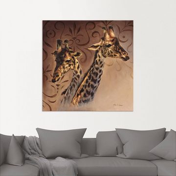 Artland Wandbild Giraffen Porträt, Wildtiere (1 St), als Alubild, Outdoorbild, Leinwandbild in verschied. Größen