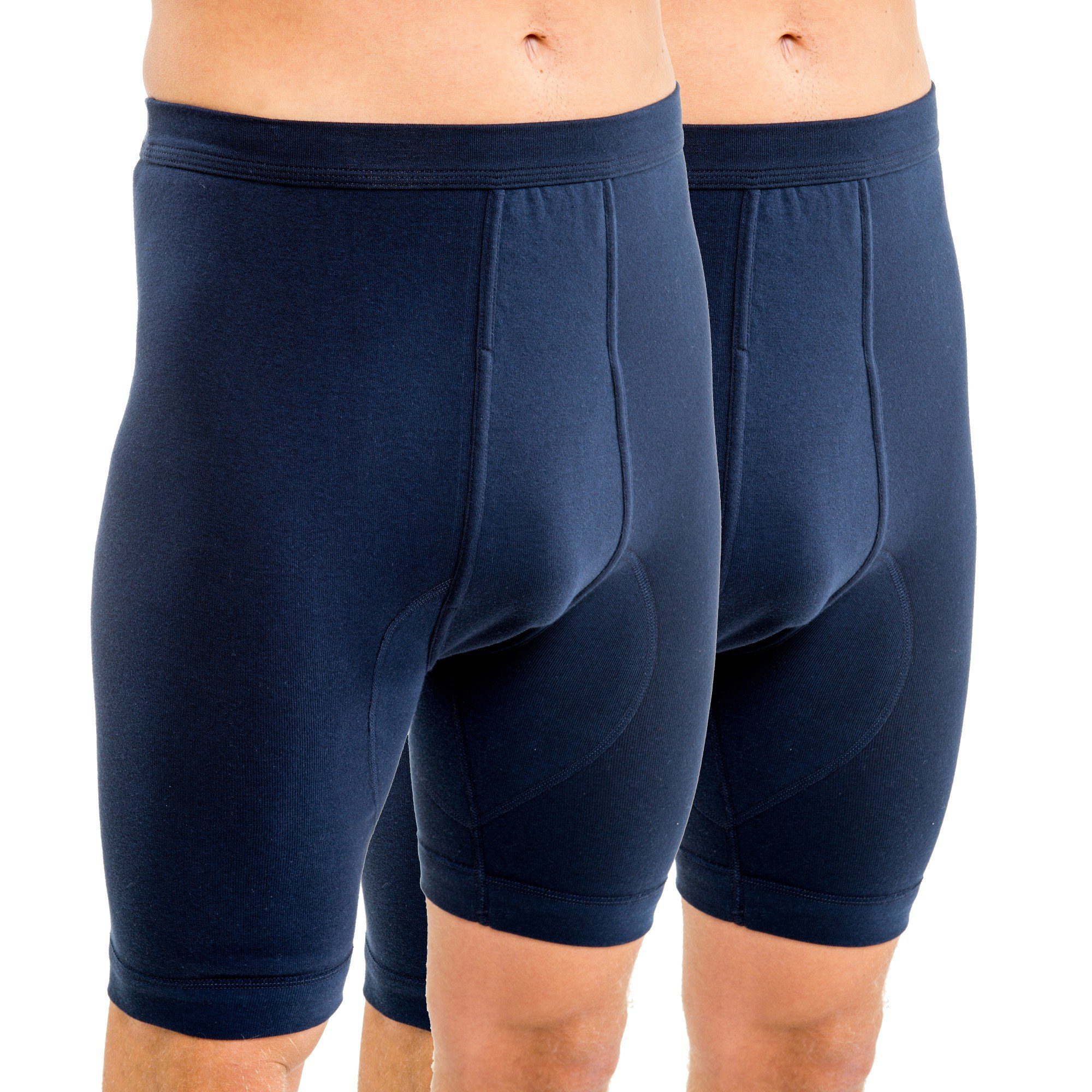 HERMKO Langer Boxer 3980 (Pack, 2er) Bio-Baumwolle Longpant knielang mit Ei günstig online kaufen