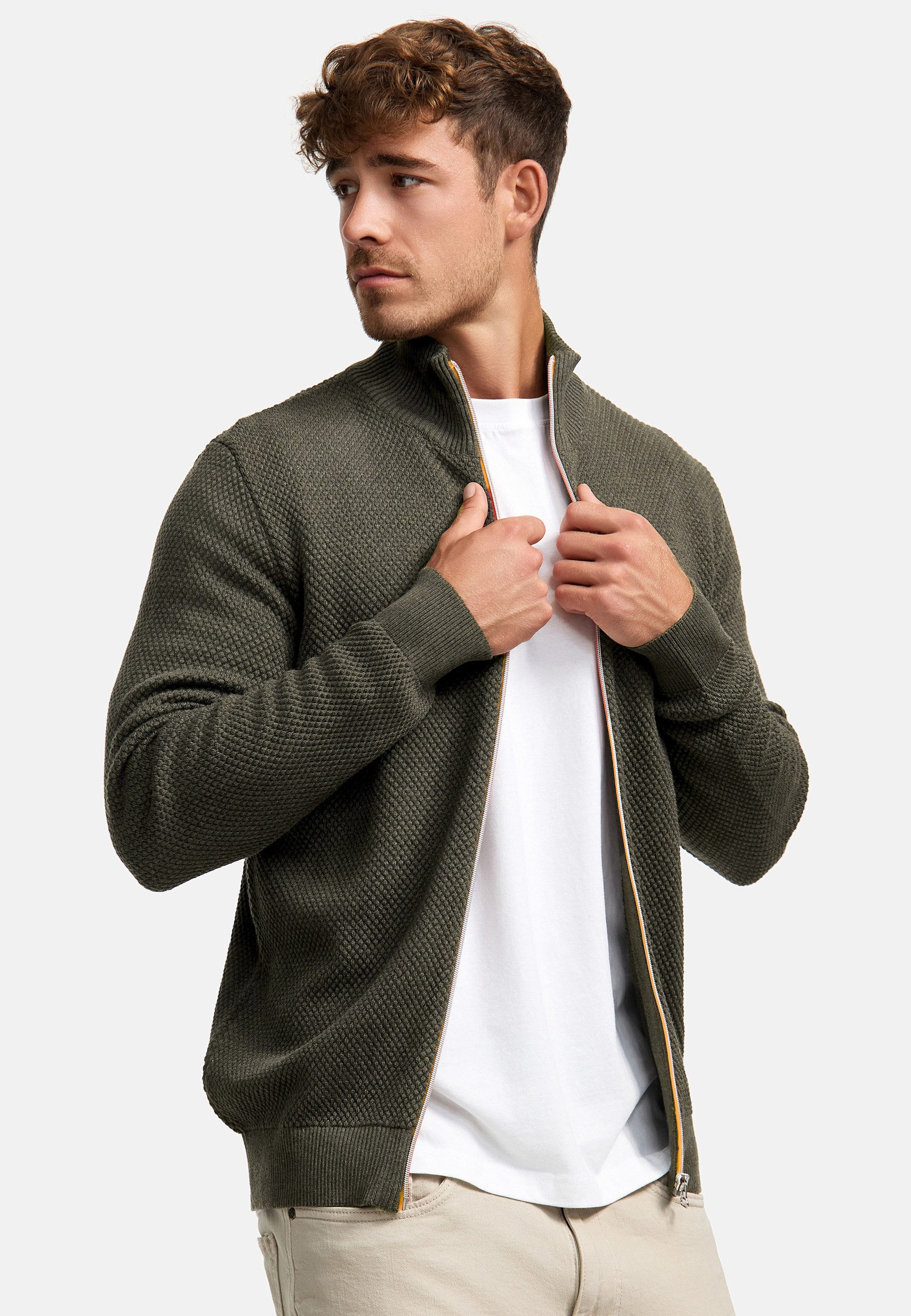 Kronstadt Strickjacke Herren KSErik Herrenstrickjacke Feinstrickjacke mit Stehkragen