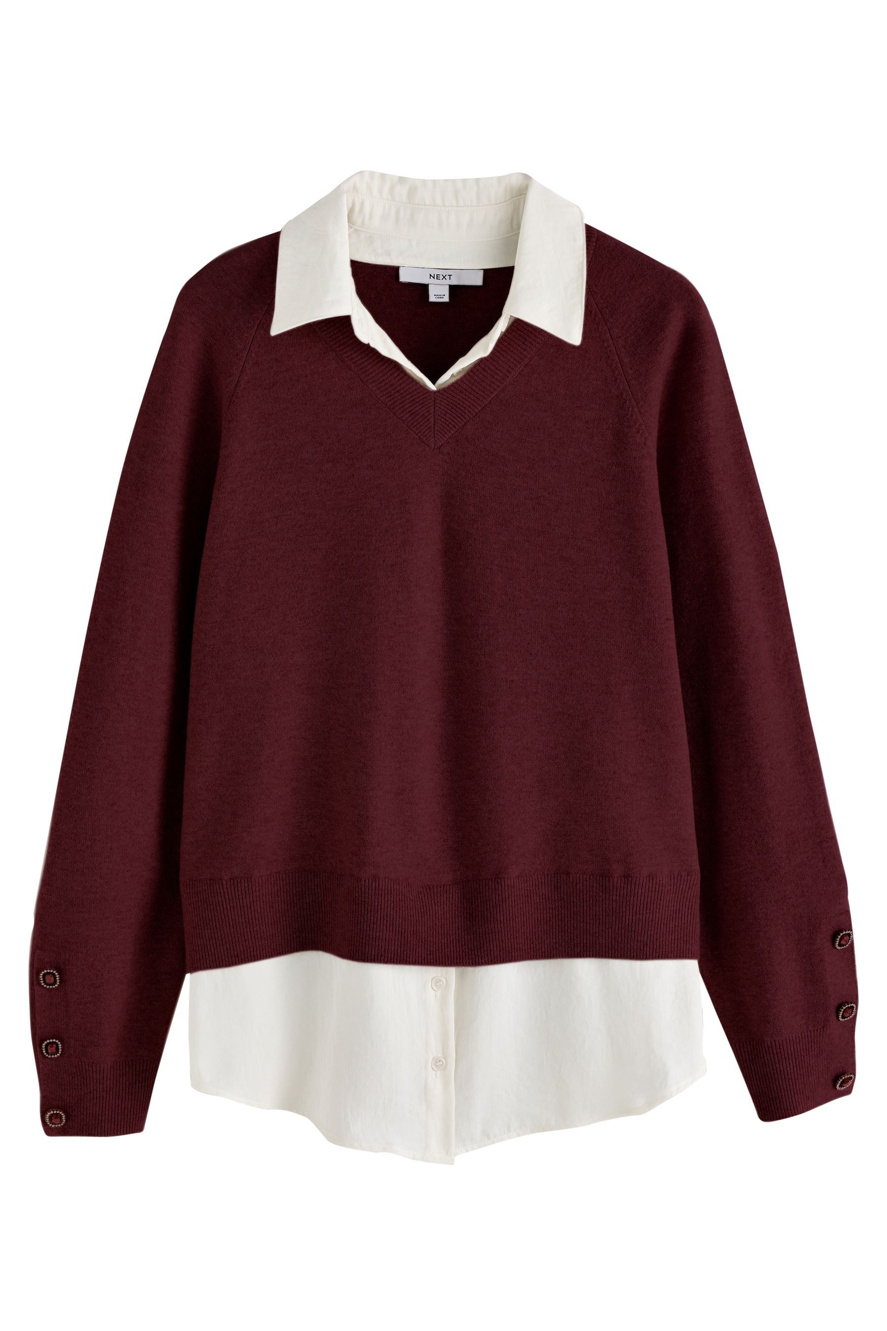 Next Strickpullover Superweiches Langarmshirt im Lagen-Look (1-tlg)