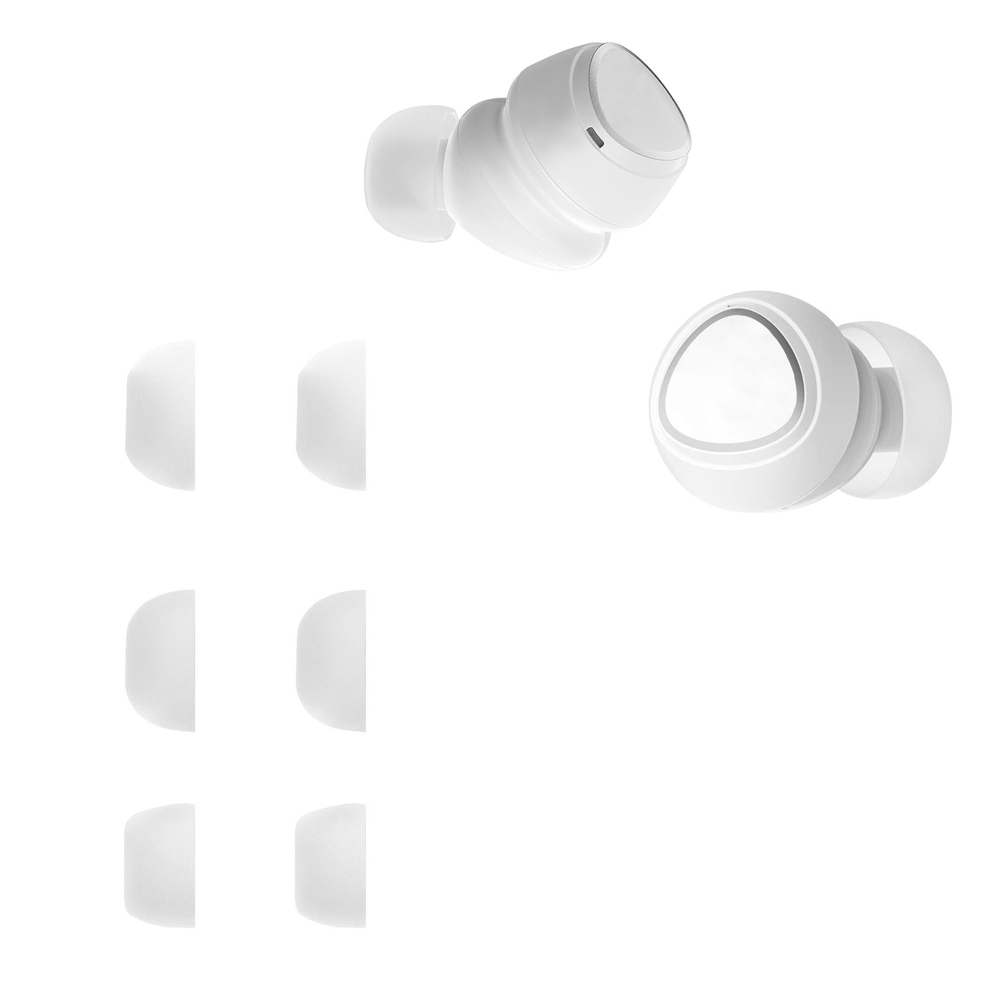 Pro In-Ear 3 Mini Polster (3 kwmobile für SoundPeats Ohrpolster 6x Pro Ohrstöpsel / - SONIC Silikon Weiß Größen Air / Kopfhörer)