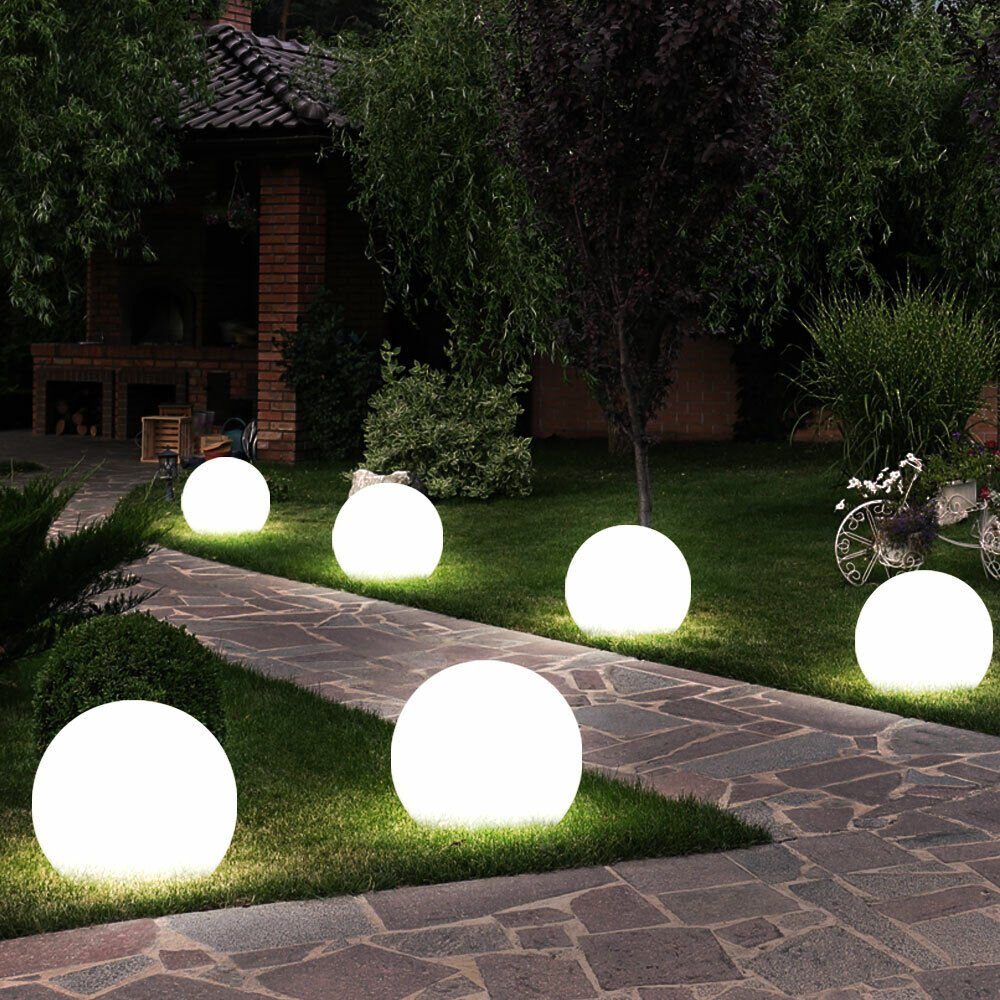 etc-shop LED Gartenleuchte, LED-Leuchtmittel fest LED Gartendeko Garten Solarleuchte Kugel verbaut, Kugelleuchte Solar