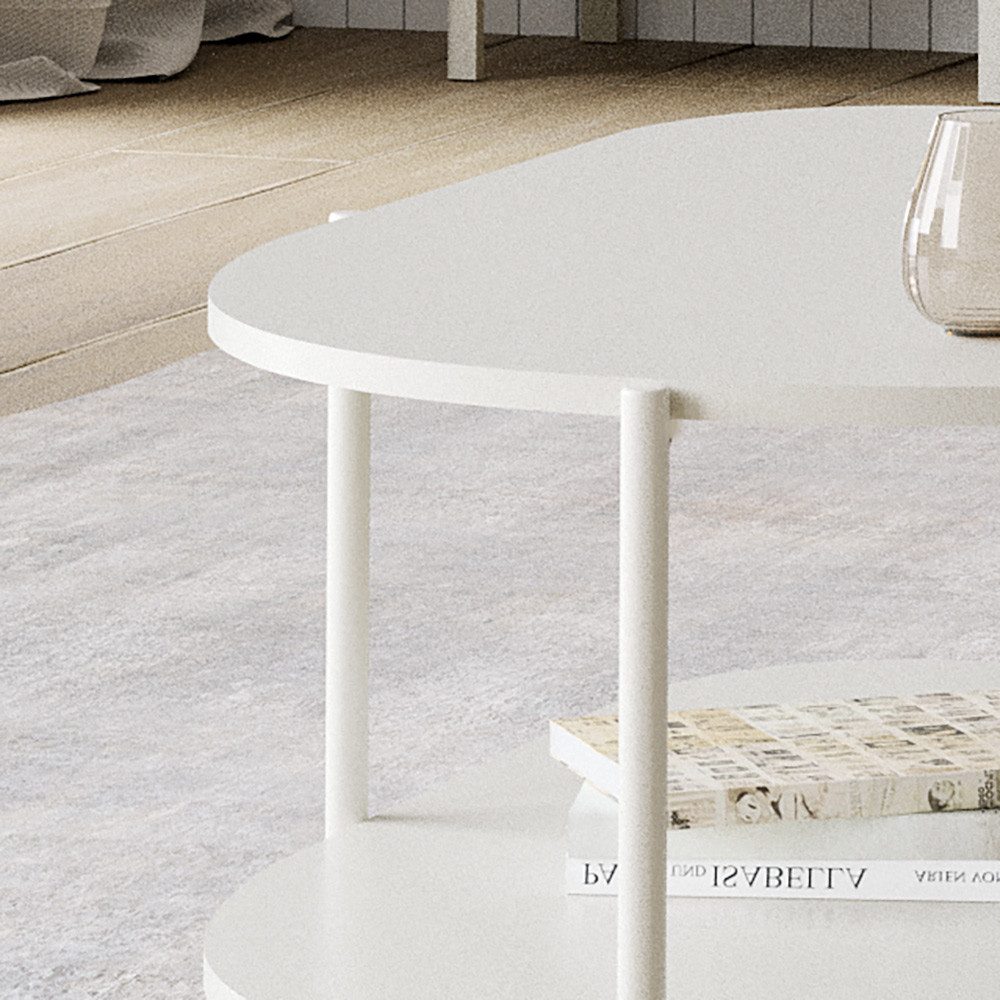 Lomadox Couchtisch MAZARA-161, Wohnzimmertisch 90 cm breit in kaschmir mit günstig online kaufen