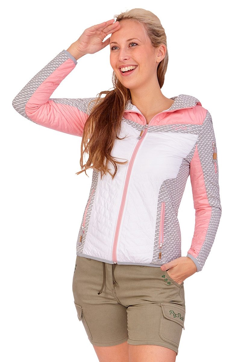 Piz Palü Outdoorjacke Outdoorjacke Damen - EITTING - grau/rosa/weiß