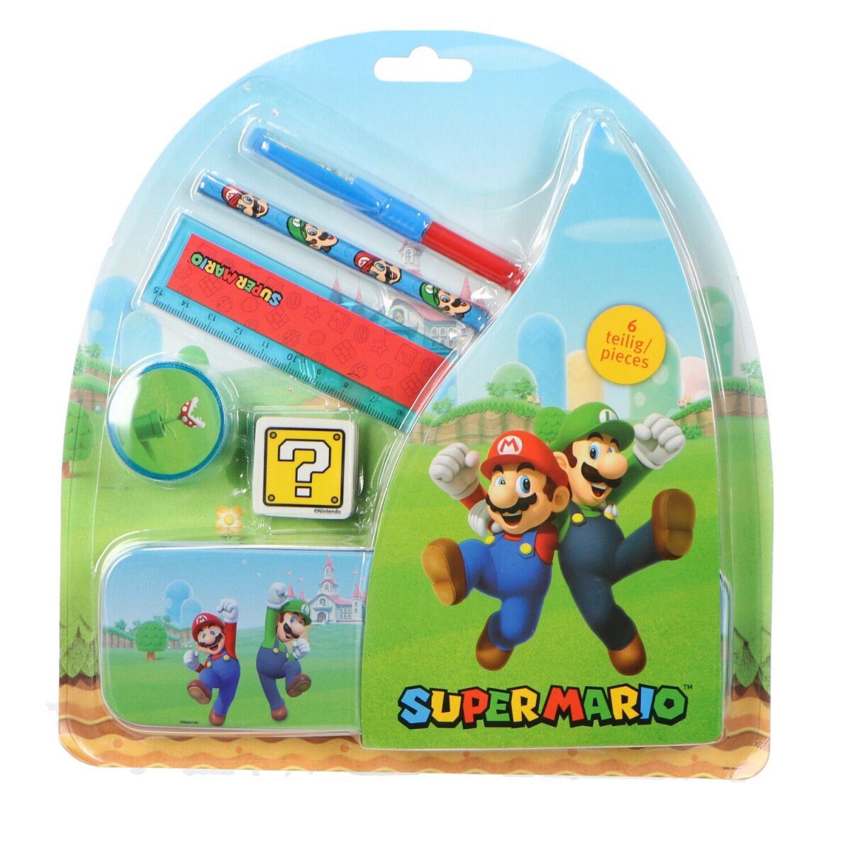 Super Mario Kreativset Super Mario Schreibwaren-Set für Kinder Schule und Zuhause