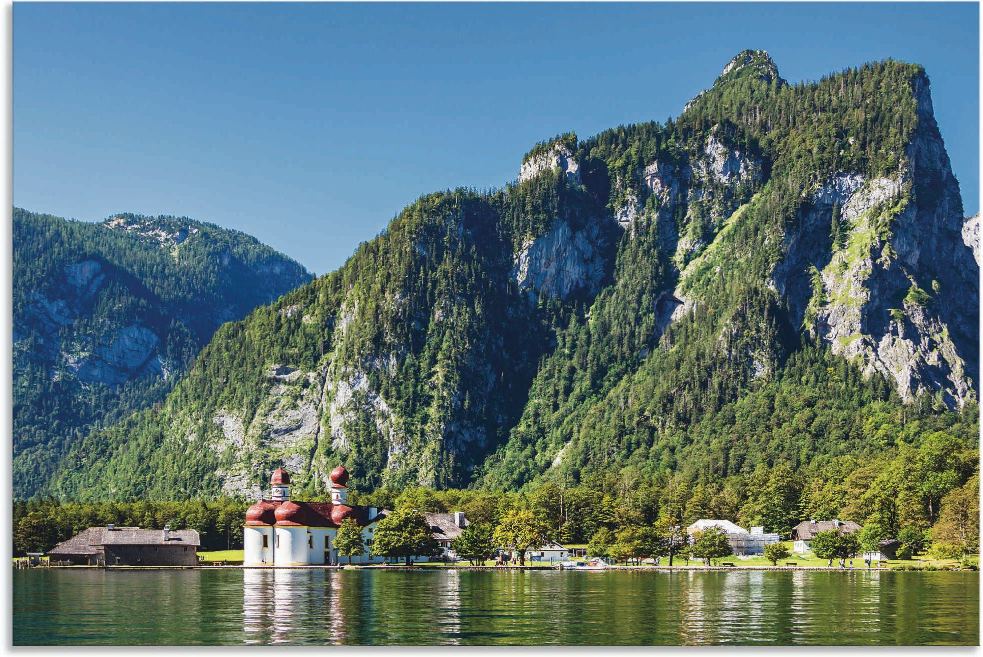 Artland Wandbild Blick auf den Königssee, Berge & Alpenbilder (1 St), als Alubild, Leinwandbild in verschied. Größen