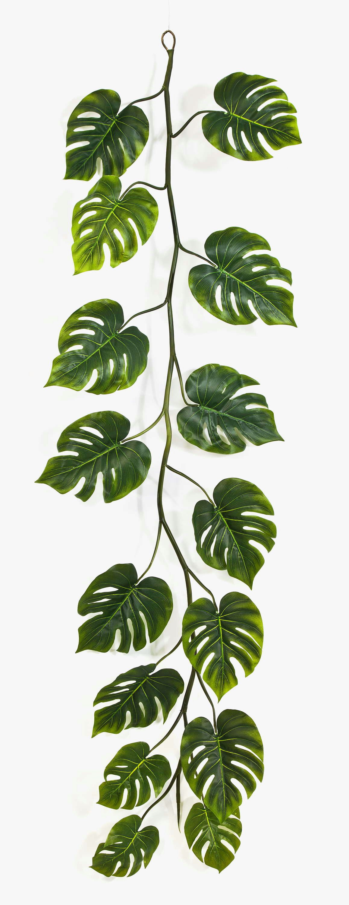 Kunstranke Kunst Philodendrongirlande Analicia, grün, 15 Blätter, 230cm Philodendron (Philodendron monstera deliciosa), artplants, Höhe 230.0 cm