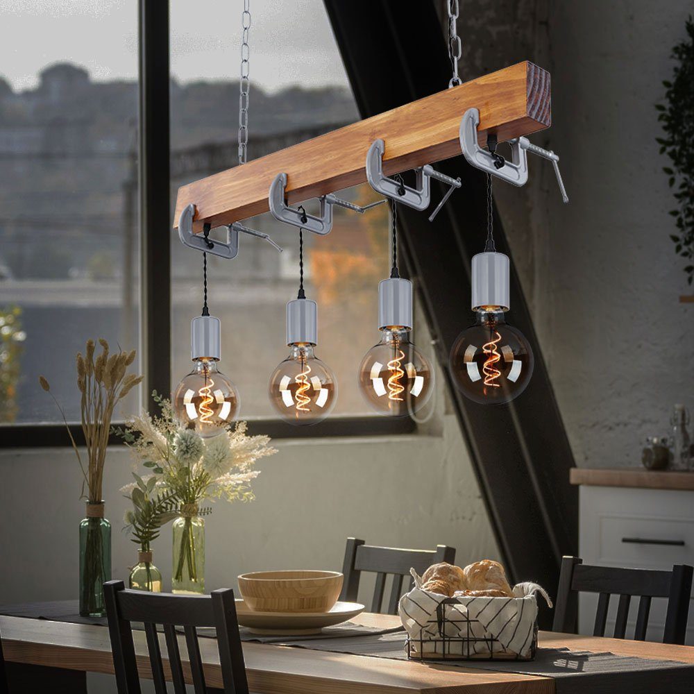 Hängeleuchte inklusive, Hängeleuchte, Lampe Esstisch Leuchtmittel hängend Holz etc-shop Küche nicht