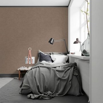 Noordwand Fototapete Tapete Textile Texture Taupe, (1 St)