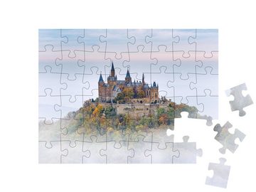 puzzleYOU Puzzle Deutsche Burg Hohenzollern über Wolken, 48 Puzzleteile, puzzleYOU-Kollektionen Burgen, Burg Hohenzollern
