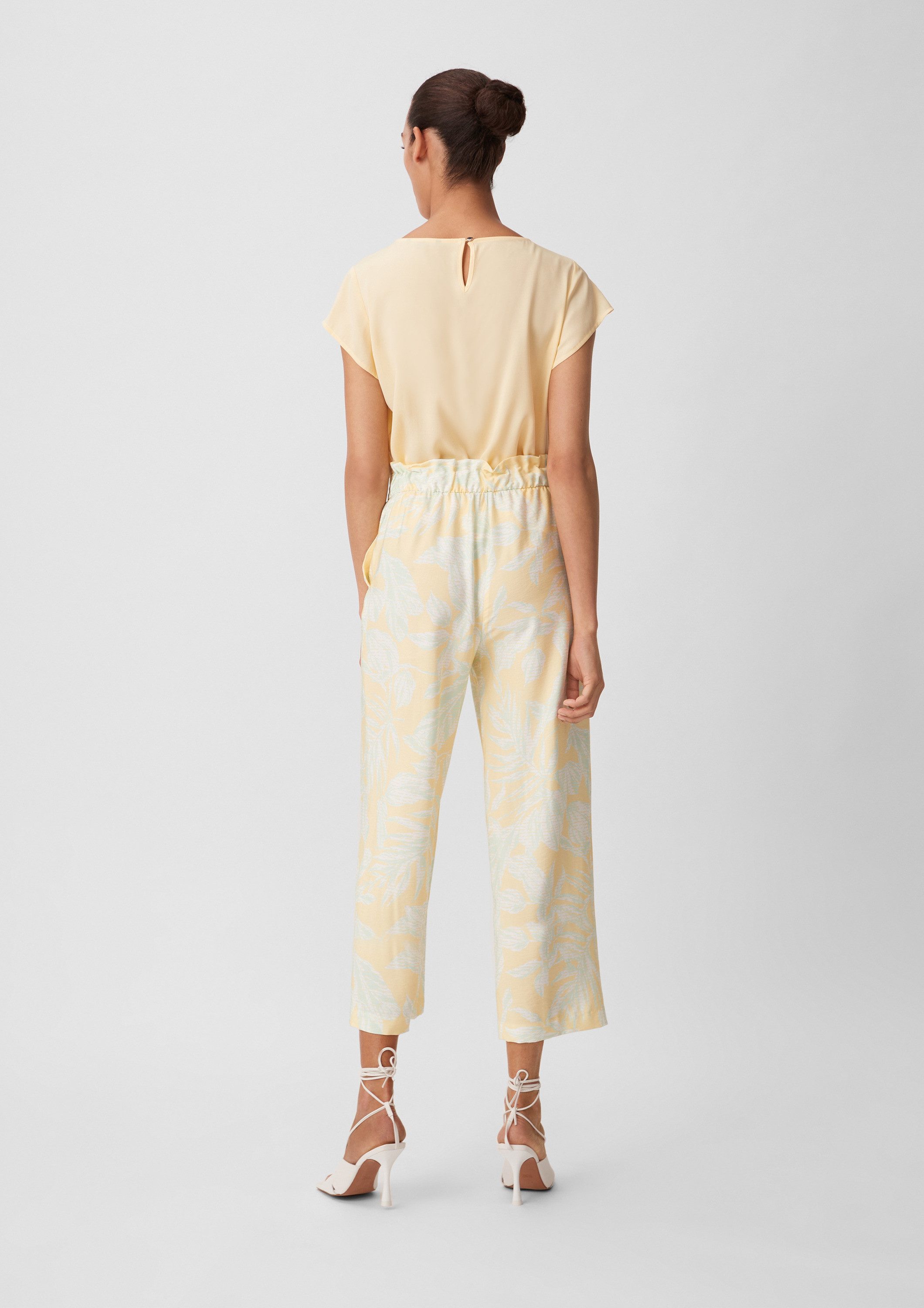 comma Culotte Hose Loose: Hose mit Allover-Print