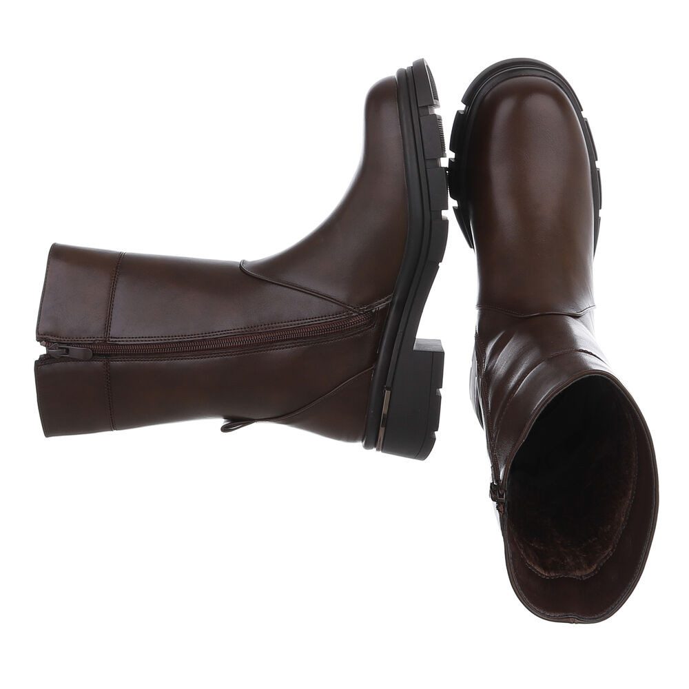 Ital-Design Moderne Damen-Stiefel mit mittelhohem Schaft und rutschfester S günstig online kaufen