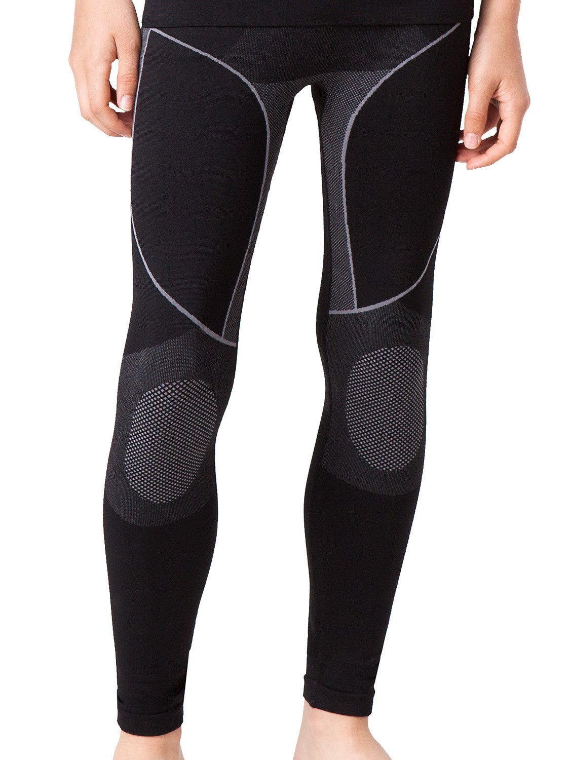 Gomati Thermounterhose Kinder Ski Thermo Funktionswäsche lange Unterhosen Seamless