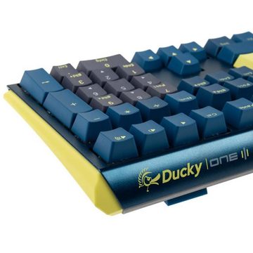 Ducky One 3 Daybreak Gaming-Tastatur (MX-Brown, RGB-LED, DE-Layout QWERTZ, blau/grau/gelb)