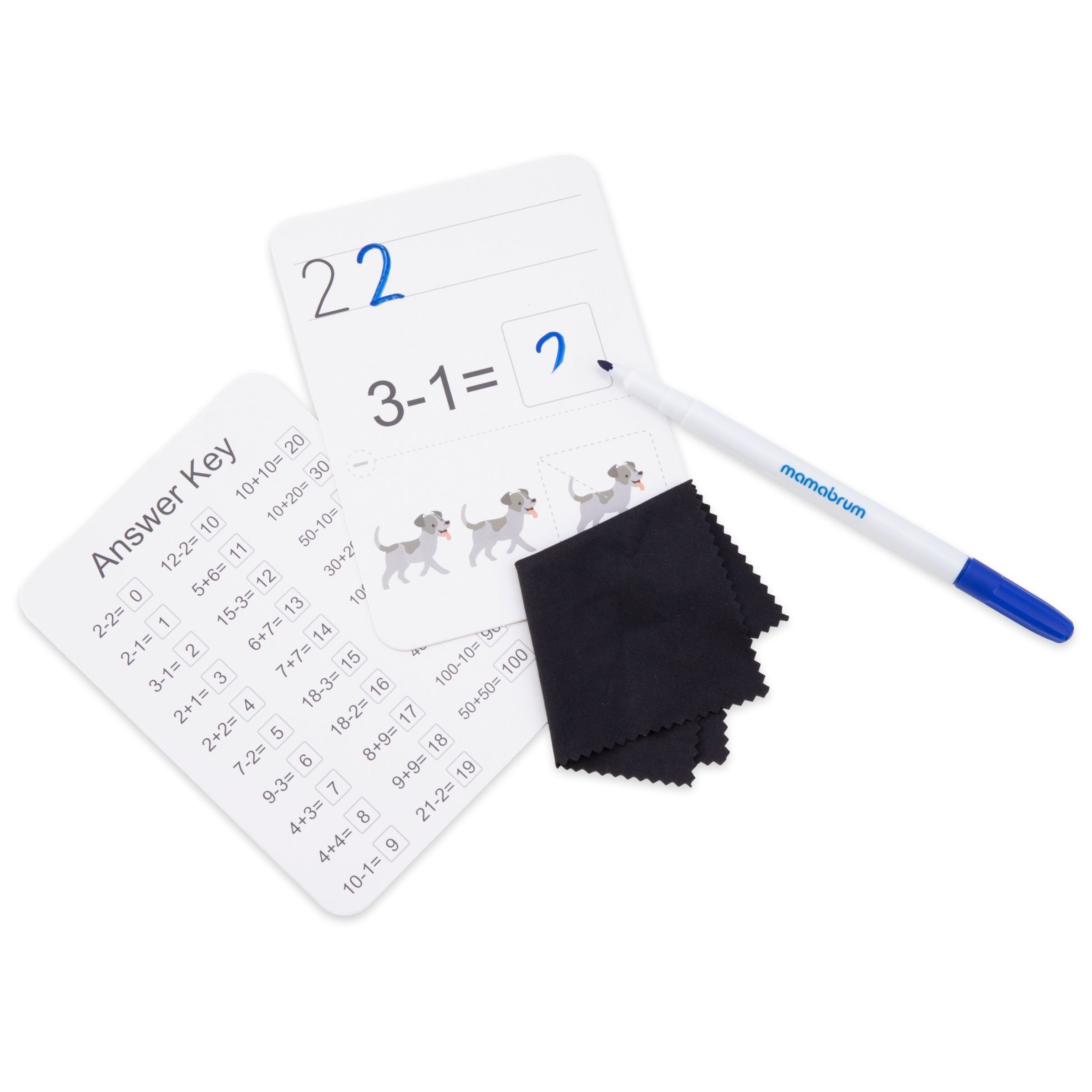Puzzle-Sortierschale Mamabrum - Schreiben Zahlen lernen das und Alphabet Lernkarten zum