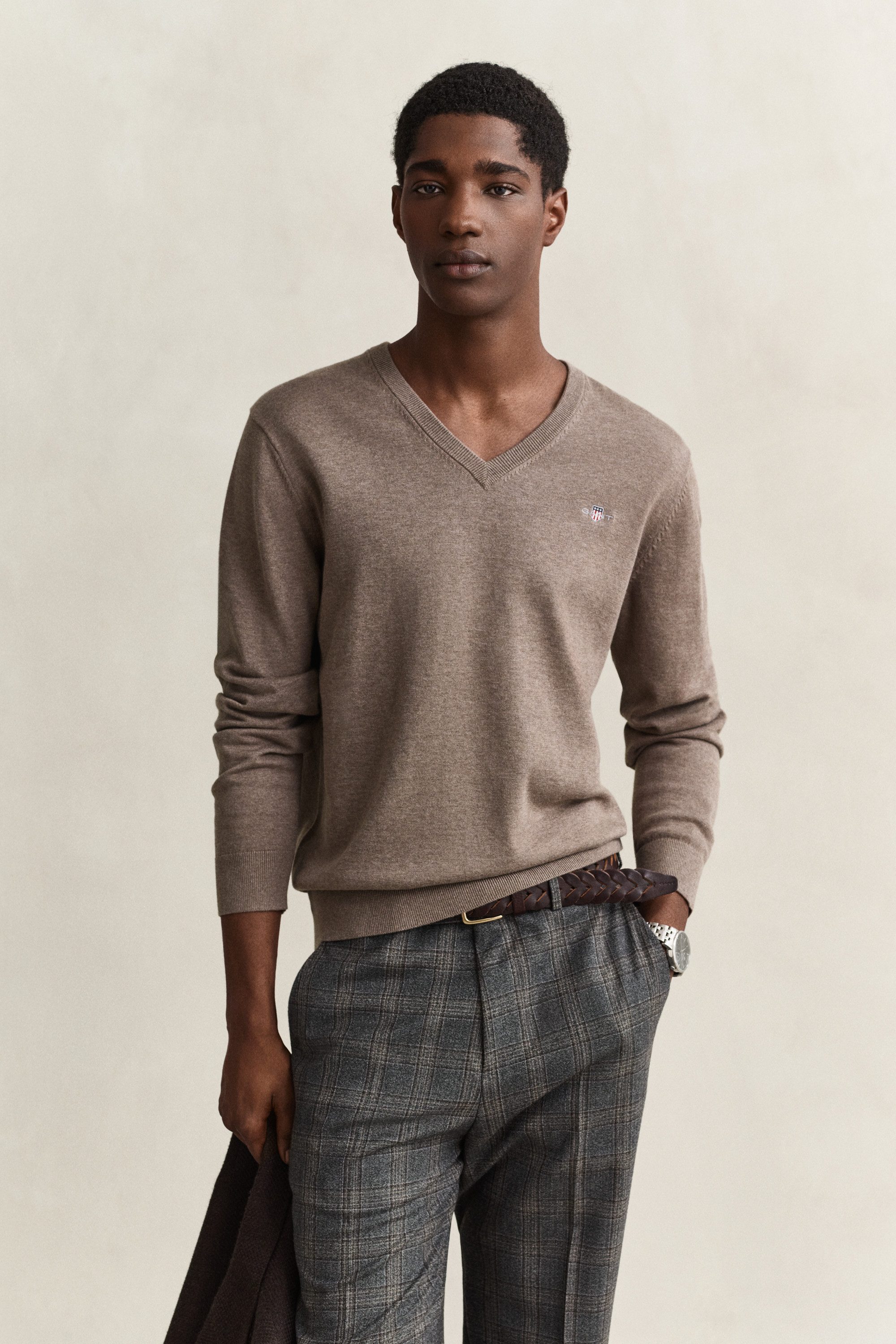 Gant V-Ausschnitt-Pullover CLASSIC COTTON V-NECK Regular fit mit V-Ausschnitt