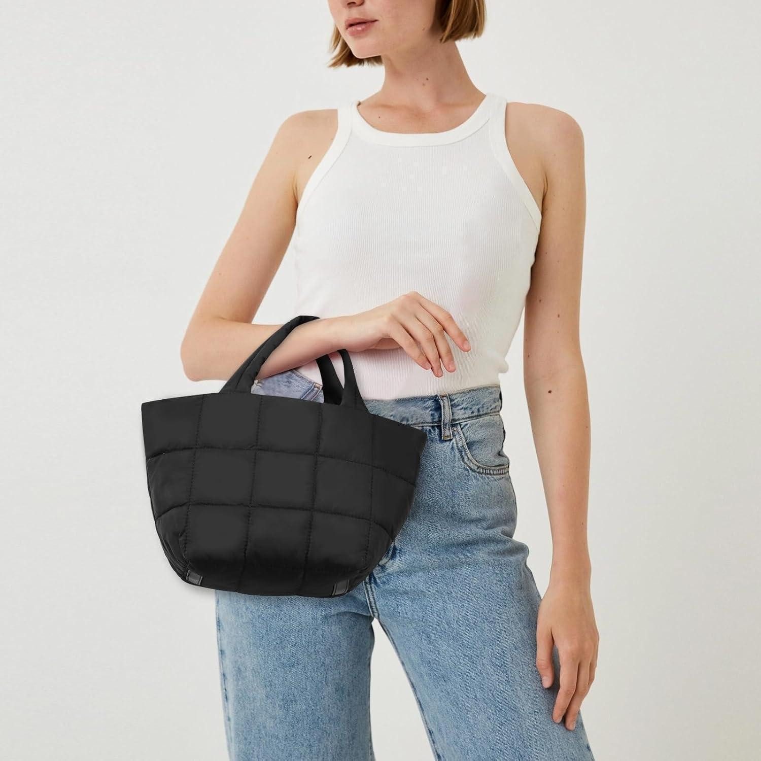 LuxusKollektion Umhängetasche Mini Puffer Tote Bag mit Reißverschluss Geste günstig online kaufen