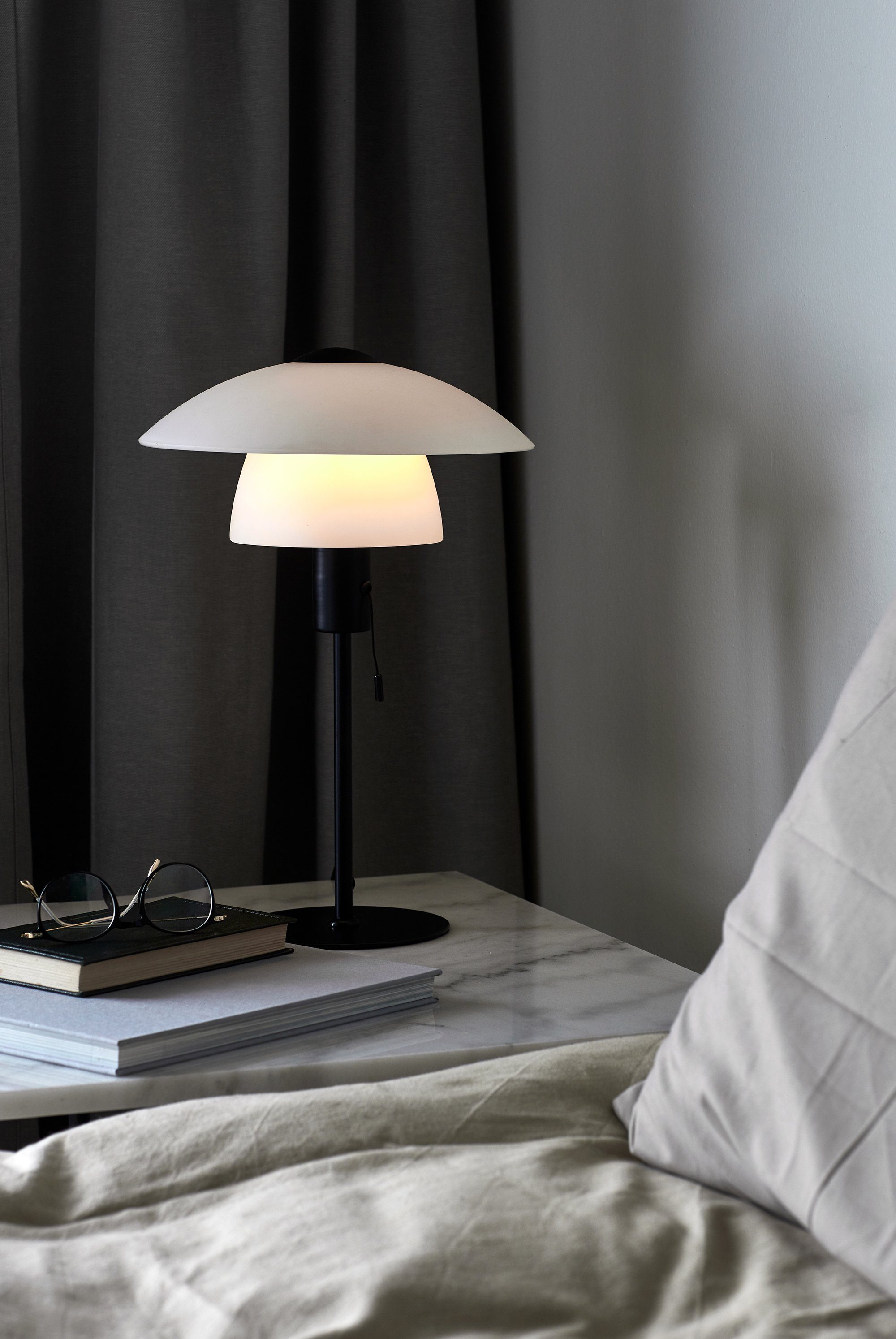 Nordlux Tischleuchte VERONA, ohne Leuchtmittel, Opal Glas mundgeblasen günstig online kaufen