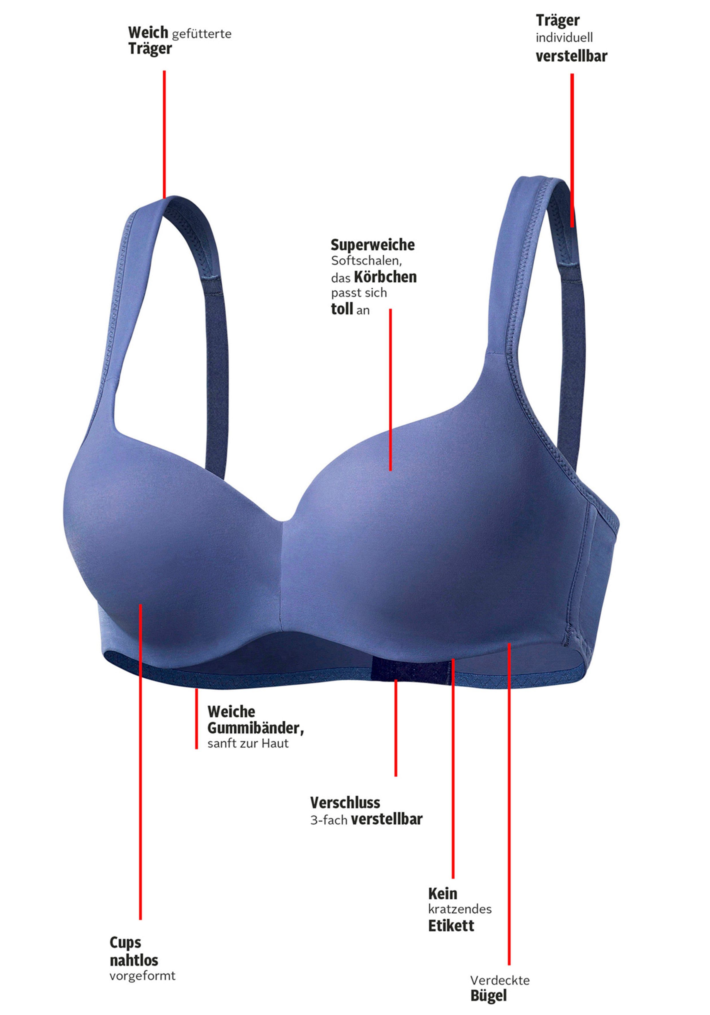 Nuance by Lascana Schalen-BH, Dirndl-BH, BH mit Bügel, Optimizer aus hochwertiger Microfaser – auch ideal für große Größen – Bild 4 von 5