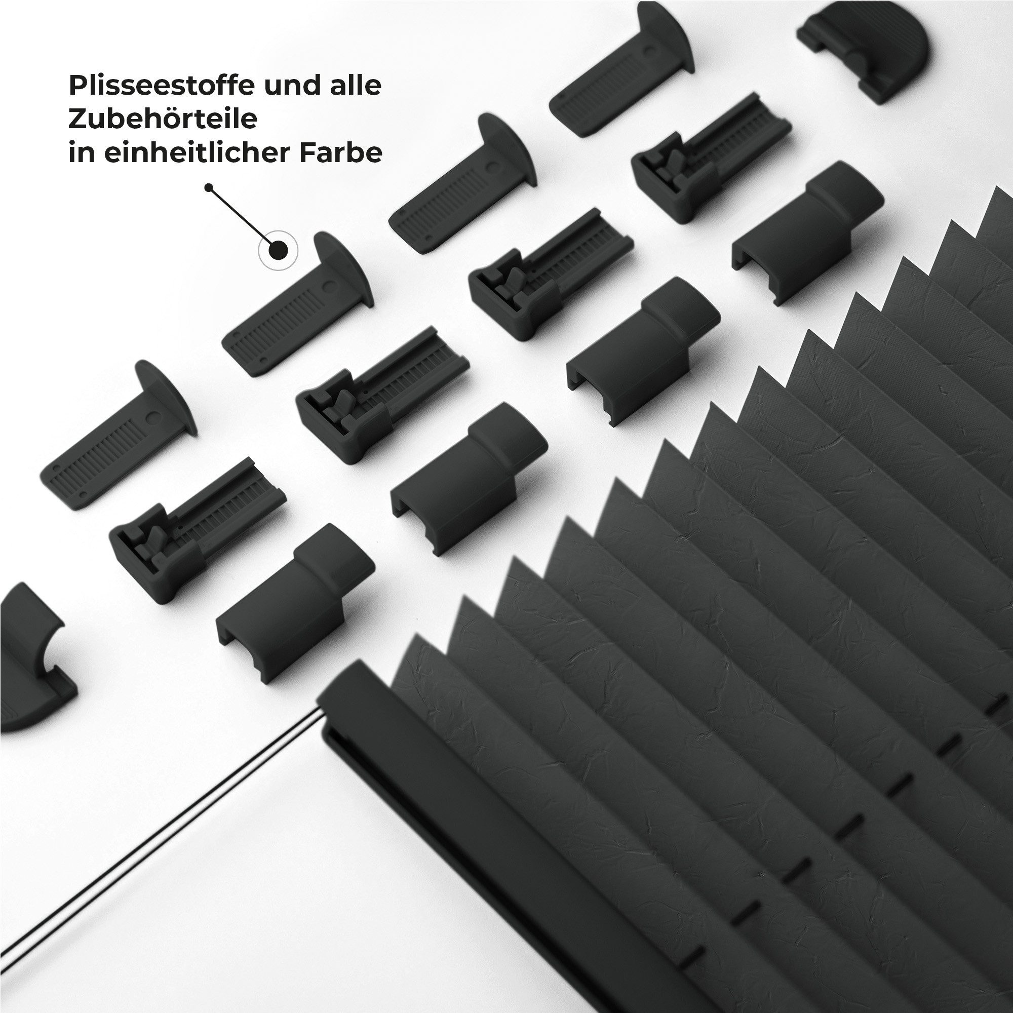 Sonello Plissee crush Klemmfix ohne Bohren, blickdicht, Klemmfix, verspannt, 30cm x 100cm Anthrazit Faltrollo, Easyfix, Blickdicht, Lichtschutz Sonnenschutzrollo verspannt, Jalousie Rollo für Fenster & Tür, einfache Montage, in verschiedenen Farben und Größen