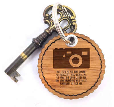 Mr. & Mrs. Panda Schlüsselanhänger Kamera - Geschenk, Taschenanhänger, Schlüsselband, Anhänger, Schlüsselanhänger, Fotoapperat, Foto, Glücksbringer (1-tlg)