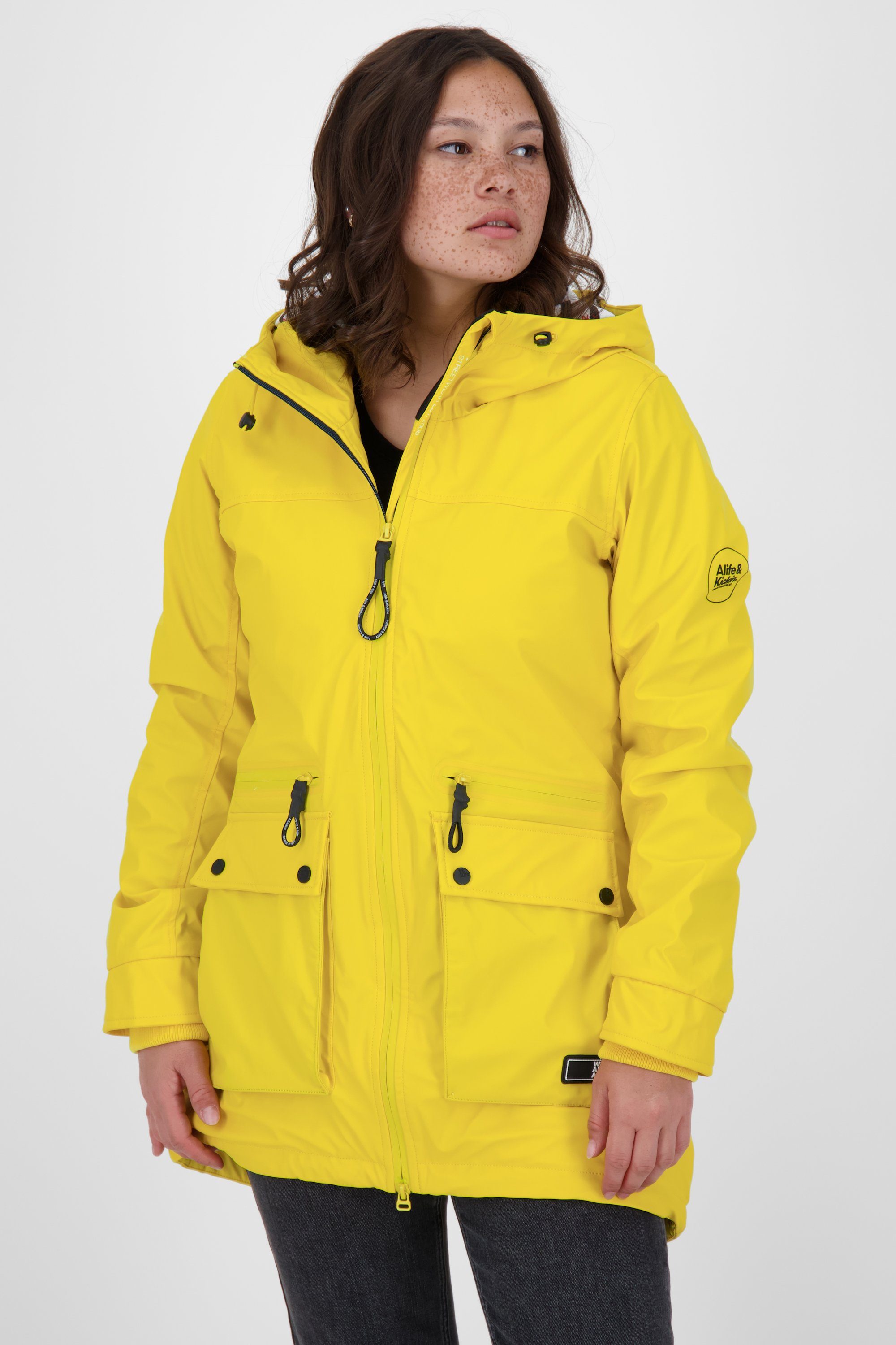 Alife & Kickin Langjacke AudreyAK A Rainstyle Coat Damen Langjacke, Übergangsjacke citron | Jacken