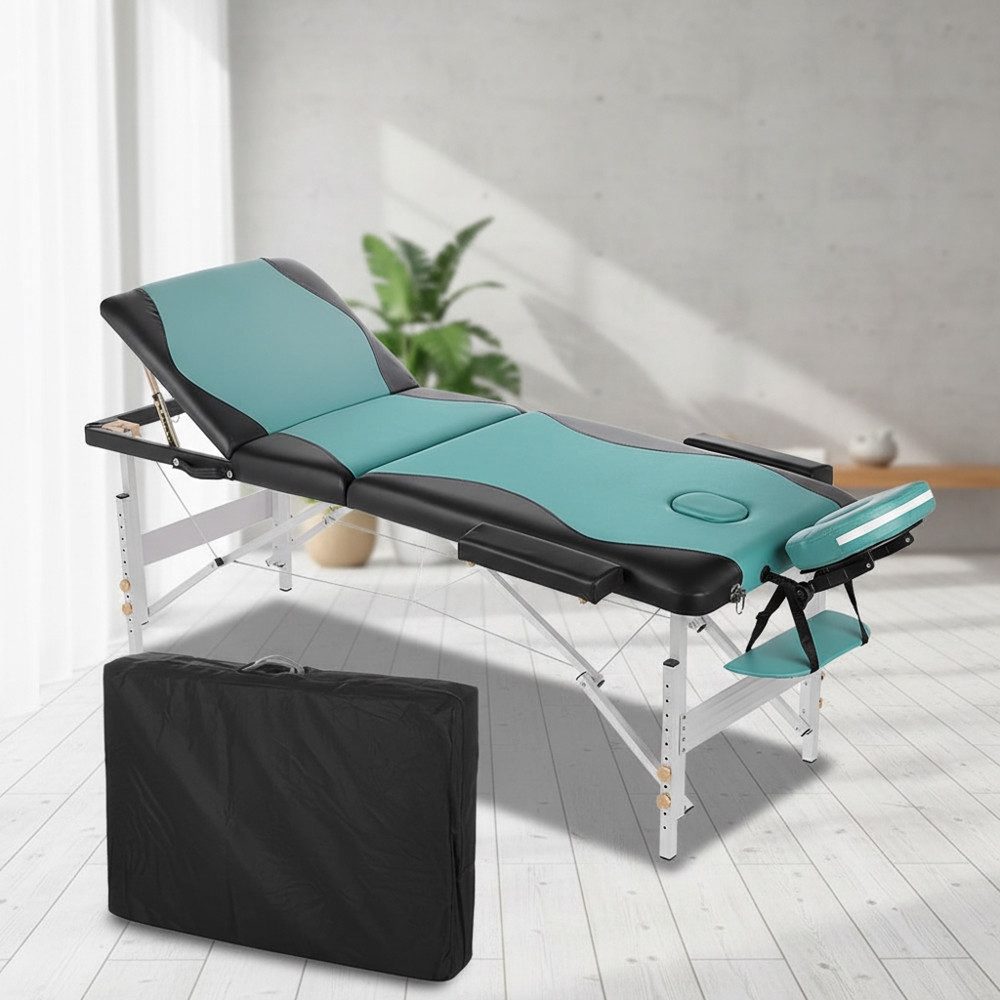 Melko Massageliege Ergonomische Massageliege mit 3 Zonen inkl. Kopfstütze (Stück, Premium-Liege), Extra dicke Polsterung