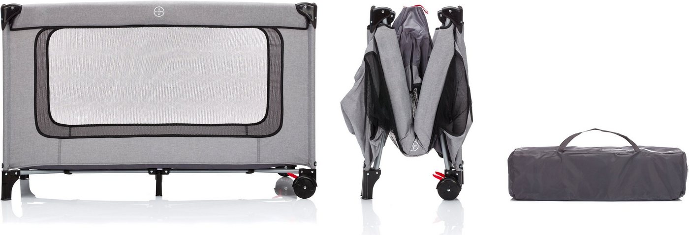 Fillikid Baby-Reisebett »Standard grau melange«, Inklusive Transporttasche-HomeTrends