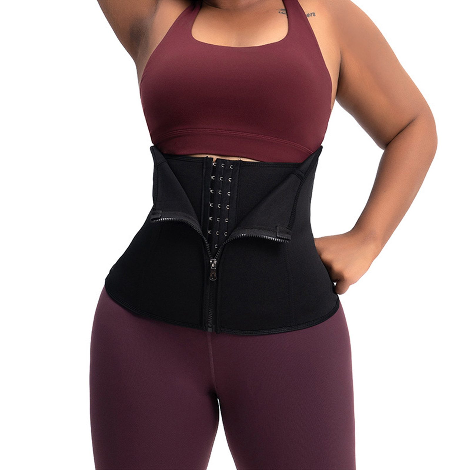 MOPUEA Bauchweggürtel Bauchweg Gürtel Shapewear Damen Korsett mit Stahlstützen (Damen Bauchweg Gürtel Shapewear Korsett mit Stahlverstärkung, Elastischer Figurf – Bild 2 von 5