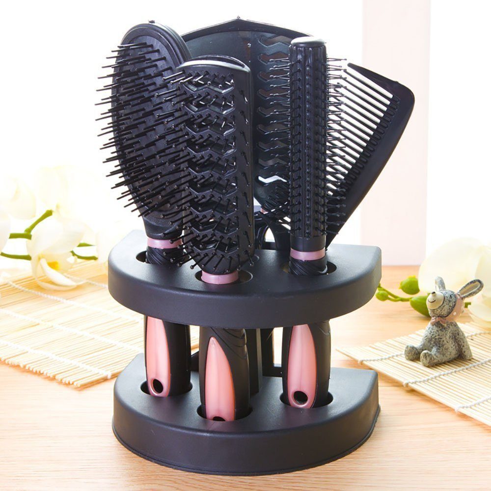 LENBEST Haarbürsten-Set Haarbürste 5 Stück Haarbürsten-Set, - Entwirrbürste 5-tlg pink